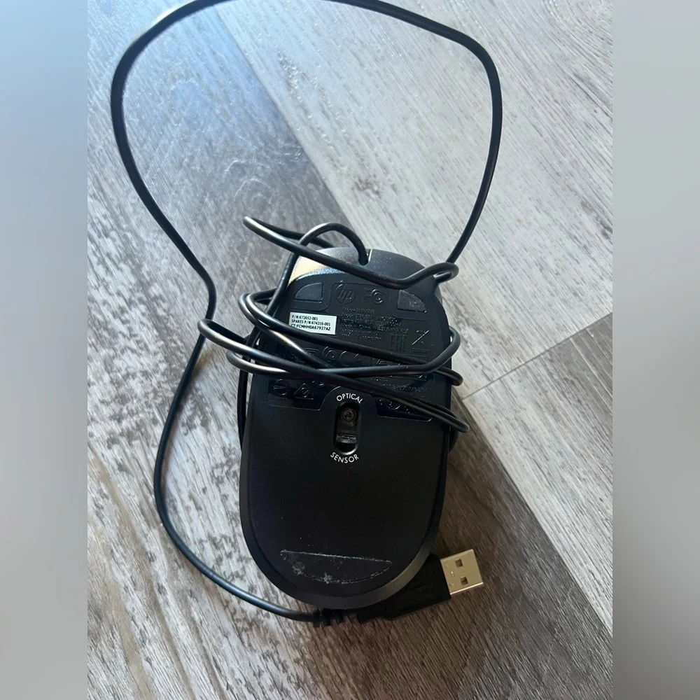 HP USB Black Optical Mouse